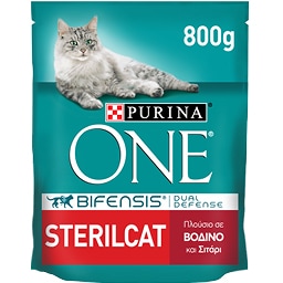 PURINA ONE | Γατοτροφή Sterilcat Μοσχάρι 800gr