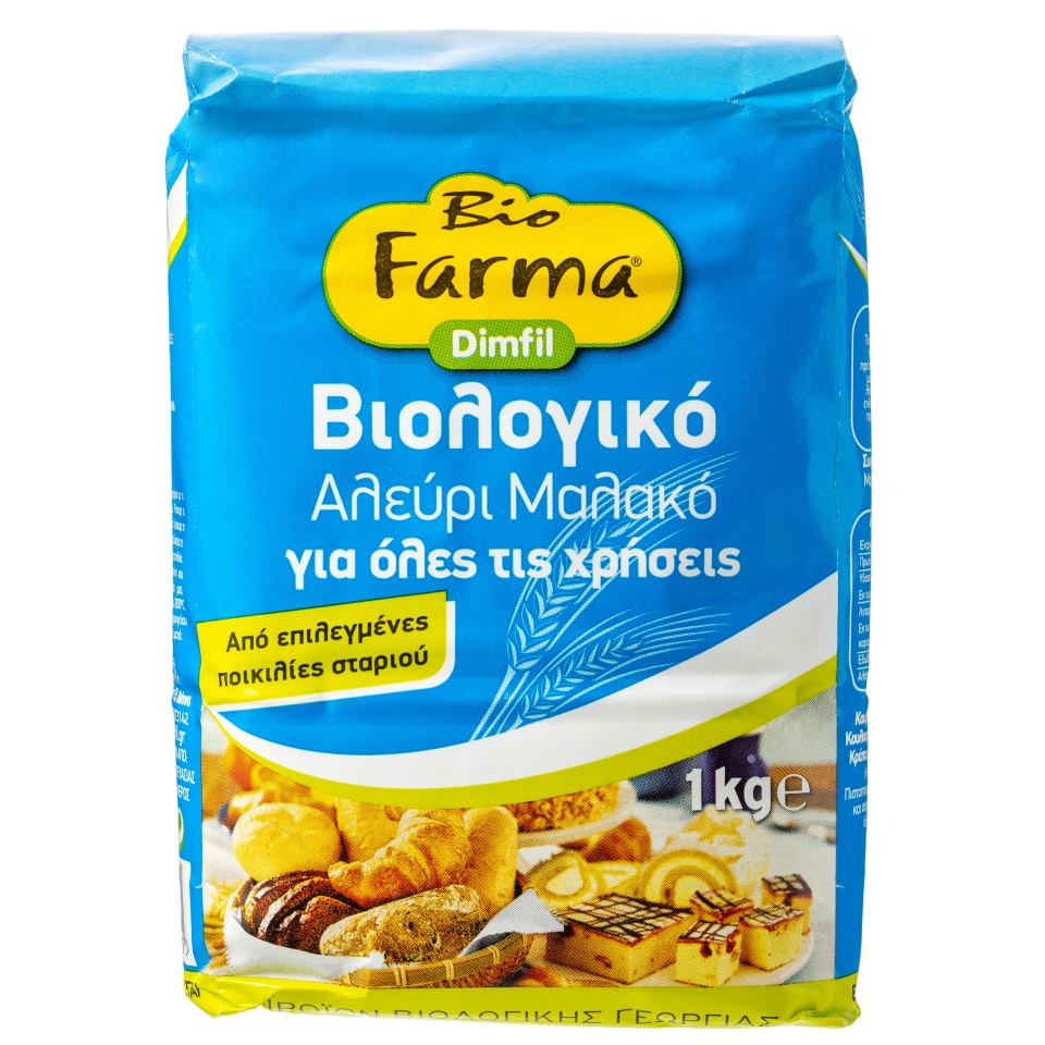 BIO FARMA Αλεύρι Μαλακό Βιολογικό Για Όλες τις Χρήσεις 1kg