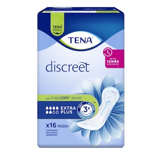 TENA | Σερβιέτες Ακράτειας Discreet Extra Plus 16 Τεμάχια