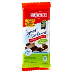 SWEET & BALANCE | Σοκολάτα Γάλακτος Με Γλυκαντικό Στέβια 100gr
