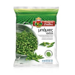 ΜΠΑΡΜΠΑ ΣΤΑΘΗΣ | Μπάμιες Extra Κατεψυγμένες 450gr