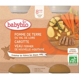 BABYBIO | Γεύμα Bio Μοσχάρι & Λαχανικά 2x200g