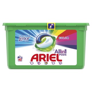 ARIEL | Kάψουλες Πλυντηρίου Ρούχων Allin1 Pods Touch of Lenor Color 40 Τεμάχια