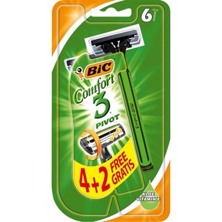 BIC | COMFORT PIVOT | Ξυραφάκια Μιας Χρήσης Comfort 3 Pivot 4+2 Τεμάχια Δώρο
