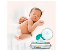 PAMPERS | NEW BABY SENSITIVE | ΜΩΡΟΜΑΝΤΗΛΑ SENSITIVE 168 ΤΕΜ 2 + 1 ΔΩΡΟ