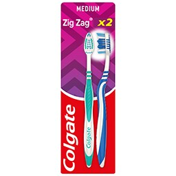 Οδοντόβουρτσα Zig Zag Μέτρια 2 Τεμάχια ΤΙΜΗ ΣΟΚ
