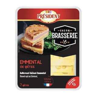 PRESIDENT | Τυρί Emmental Γαλλίας Φέτες 140g