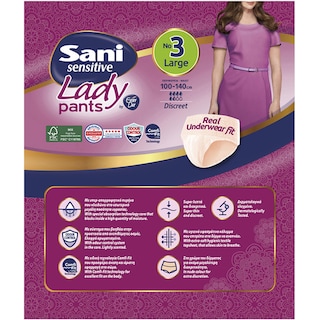 SANI | Εσώρουχα Ακράτειας Lady Discreet Pants Large No3 12 Τεμ.