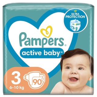 PAMPERS | Πάνες Active Baby Giant Pack No 3 6-10 Kg 90 Τεμάχια
