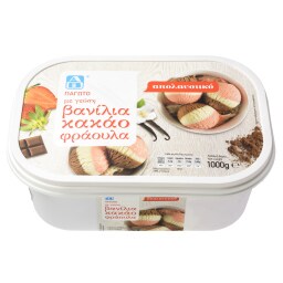 ΑΒ | Παγωτό Βανίλια Σοκολάτα Φράουλα 1kg