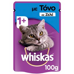 WHISKAS | Γατοτροφή Τόνος σε Ζελέ  100 gr