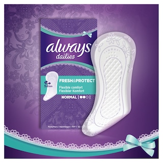 ALWAYS | Panty Liners Dailies Fresh & Protect Normal 30 Pieces