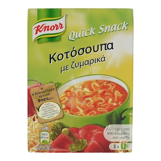 KNORR | QUICK SNACK | ΚΟΤΟΣΟΥΠΑ ΜΕ ΖΥΜΑΡΙΚΑ 30 GR