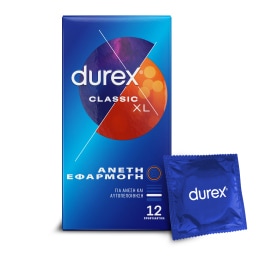 DUREX | Προφυλακτικά Classic XL Άνετη Εφαρμογή 12 Τεμάχια