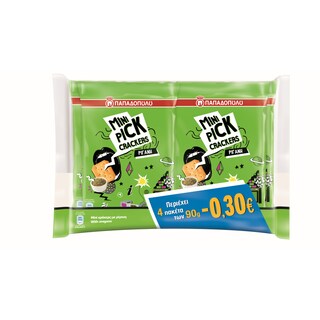 ΠΑΠΑΔΟΠΟΥΛΟΥ | Κράκερς Mini Pick Ρίγανη 4x90gr Έκπτωση 0.30Ε