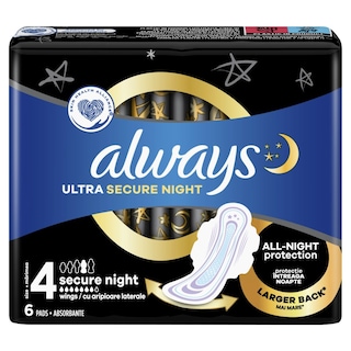 ALWAYS | Σερβιέτες Ultra Secure Night 6 Τεμάχια