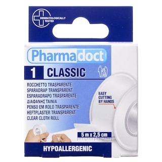 PHARMADOCT | Αυτοκόλλητη Ταινία Πρώτης Βοήθειας 5mx2,5cm 1 Τεμάχιο