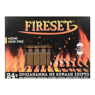 FIRESET | Προσάναμμα Σπίρτο 24 Τεμάχια