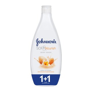 JOHNSON | Αφρόλουτρο Soft & Nourish Αμύγδαλο & Γιασεμί 750ml 1+1 Δώρο