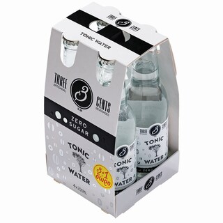 THREE CENTS | Αναψυκτικό Tonic Water Zero 4x200ml 3+1 Δώρο