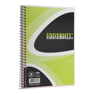 - | NOTEBOOK UNIVERSITY COLOUR 17X25 3SUB 1PCS