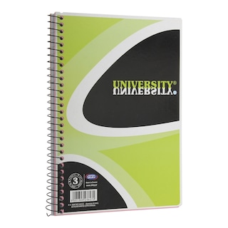 - | NOTEBOOK UNIVERSITY COLOUR 17X25 3SUB 1PCS