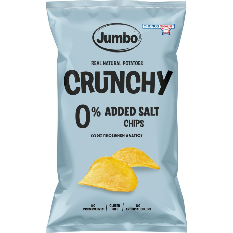 JUMBO Τσιπς Crunchy Χωρίς Προσθήκη Αλατιού 140g