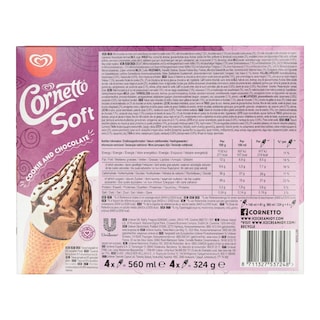 CORNETTO | Παγωτό Πύραυλος Σοκολάτα Μπισκότο 4x81g