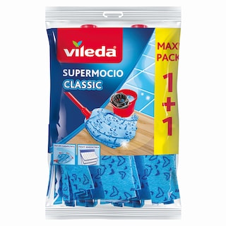 VILEDA | Σφουγγαρίστρα Supermocio Classic 1+1 Tεμάχιο Δώρο