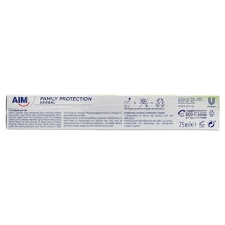 AIM | Οδοντόκρεμα Family Protection Herbal 75ml 1+1 Δώρο