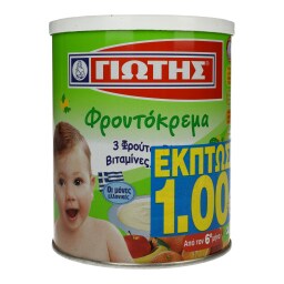 ΓΙΩΤΗΣ | BABY FOOD BABY CREAM WITH 3 FRUITS 300G 1E DISCOUNT