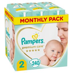 PAMPERS | Πάνες Μωρού Premium Care Νο2 Αποκλειστικά Online 240 Τεμάχια