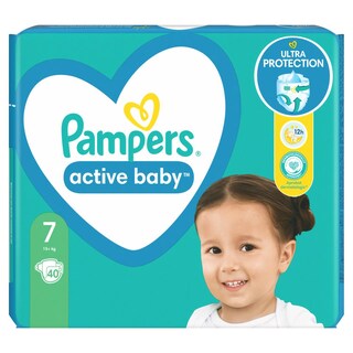 PAMPERS | Diapers Active Baby No7 15kg+ 40 Pieces