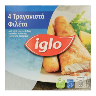 IGLO | ΤΡΑΓΑΝΙΣΤΑ ΦΙΛΕΤΑ ΨΑΡΙΟΥ ΚΑΤΕΨΥΓΜΕΝΑ ΤΥΠΟΠΟΙΗΜΕΝΑ 4 ΤΕΜΑΧΙΑ 300 GR