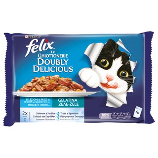 FELIX | Γατοτροφή AGAIL Ζελέ Ποικιλία Ψαρικών 4x100g