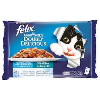 FELIX | Γατοτροφή AGAIL Ζελέ Ποικιλία Ψαρικών 4x100g