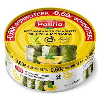ΠΑΛΙΡΡΟΙΑ | Ντολμαδάκια Γιαλαντζί Κονσέρβα 280g Έκπτωση 0.60Ε
