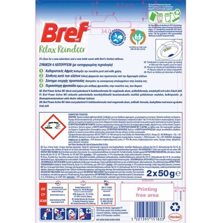 BREF | Μπλοκ Τουαλέτας WC Winter Edition Relax Reindeer 2x50g