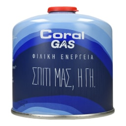 CORAL GAS | Φιαλίδιο Βουτανίου Βιδωτό Γη Μπλε 500g 1 Τεμάχιο