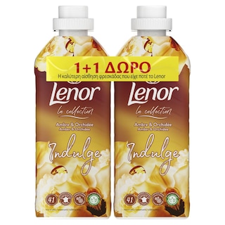 LENOR | Συμπυκνωμένο Μαλακτικό Indulge Gold Orchid 41 Μεζούρες 1+1 Δώρο