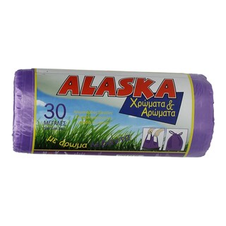 ALASKA | Σακούλες Απορριμάτων Μεγάλες Χρώματα & Αρώματα 30 Τεμάχια