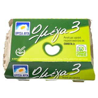 ΧΡΥΣΑ ΑΥΓΑ | ΑΥΓΑ Ω3 MEDIUM 53/63 GR 6 ΤΕΜ