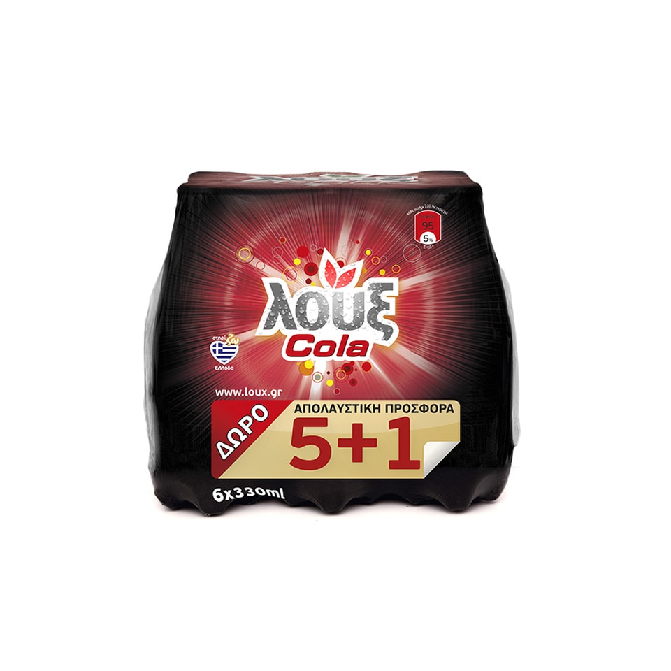 ΛΟΥΞ Αναψυκτικό Cola Φιάλη 6 X 330ml (5+1 Δώρο)