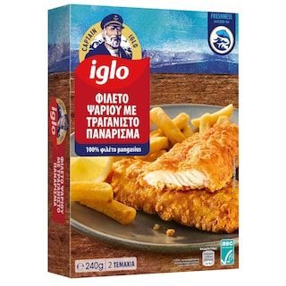IGLO | Παγκάσιους Φιλέτο με Τραγανιστό Πανάρισμα 240g