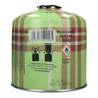 CAMPER GAZ | Φιαλίδιο Βουτανίου Καρό 500g