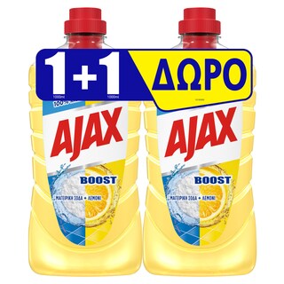 AJAX | Υγρό Καθαρισμού Boost Μαγειρική Σόδα & Λεμόνι 1lt 1+1 Δώρο