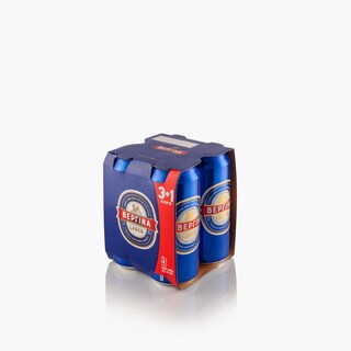 ΒΕΡΓΙΝΑ | Μπύρα Lager Κουτί 4X500ml 3+1 Δώρο