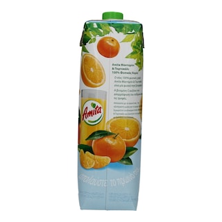 AMITA | ΦΥΣΙΚΟΣ ΧΥΜΟΣ ΜΑΝΤΑΡΙΝΙ ΠΟΡΤΟΚΑΛΙ 1 LT