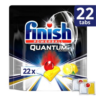 FINISH | Ταμπλέτες Πλυντηρίου Πιάτων Quantum Ultimate Lemon 22 Τεμάχια