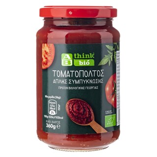ΑΒ THINK BIO | Τοματοπολτός Απλής Συμπήκνωσης Bio 360g